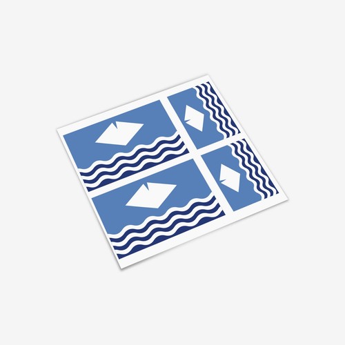 Isle wight flag stickers - of,