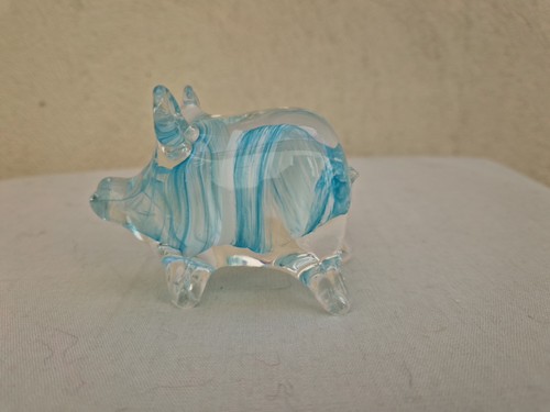 Alum bay glass pig figurine - glass,