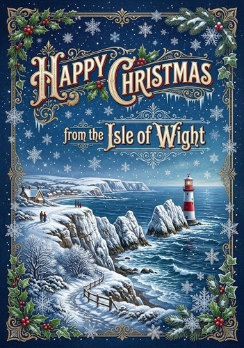 Happy christmas from - happy, isle