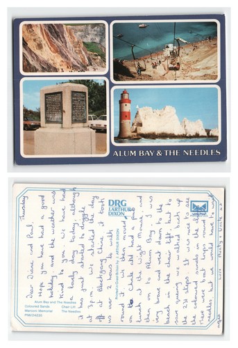 Postcard alum bay and the - -,