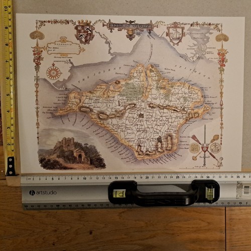 Vintage map isle wight - vintage,