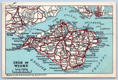 Isle wight england - wight, map