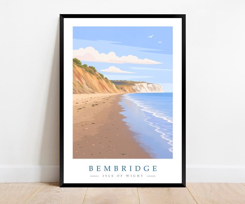 Bembridge travel poster print - travel,