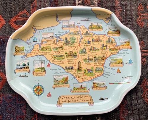 Vtg isle wight - wight, map