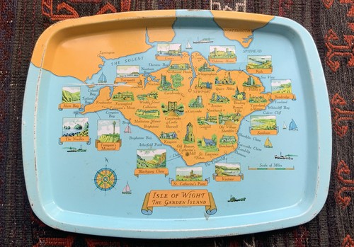 Vtg isle wight map - isle,